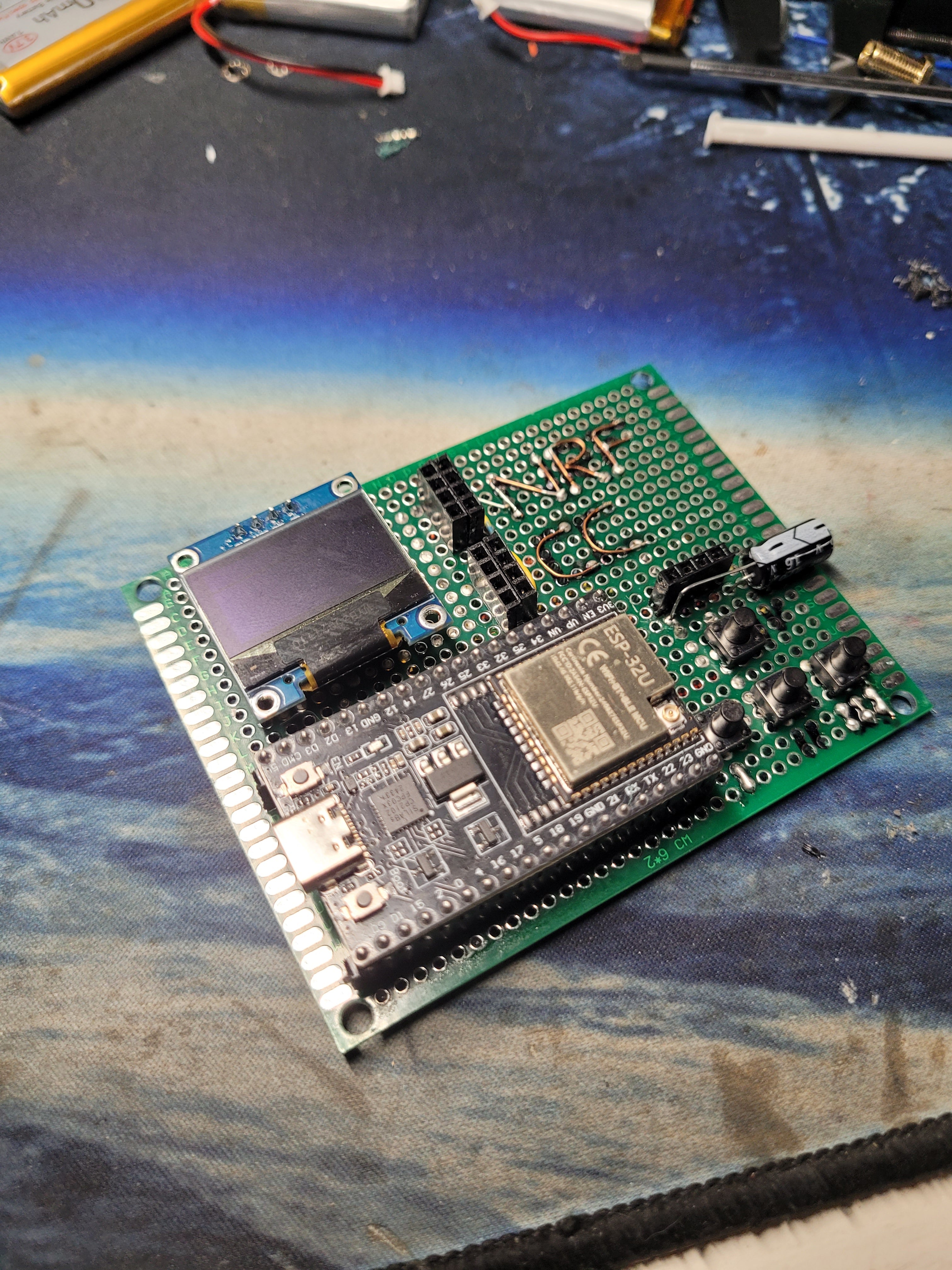 ESP32 Module Tester — NRF24 / CC1101 / GPS