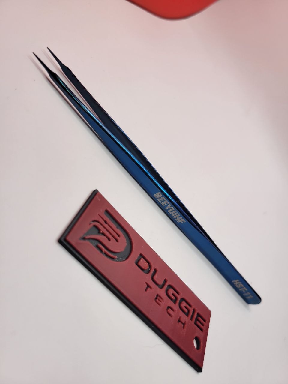 Blue Fine Tip Tweezers